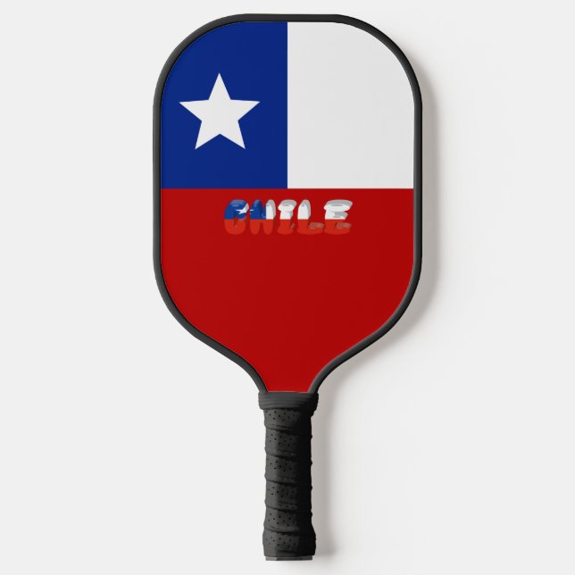 Chilean flag pickleball paddle (Front)