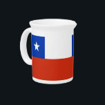 Chilean Flag Pitcher<br><div class="desc">Enhance your dining experience with our exclusive pitcher featuring the flag of Chile! Crafted with meticulous attention to detail, this pitcher is more than just a functional item; it’s a celebration of your love for Chile and a stylish addition to your tableware. The vibrant design prominently displays the iconic Chilean...</div>