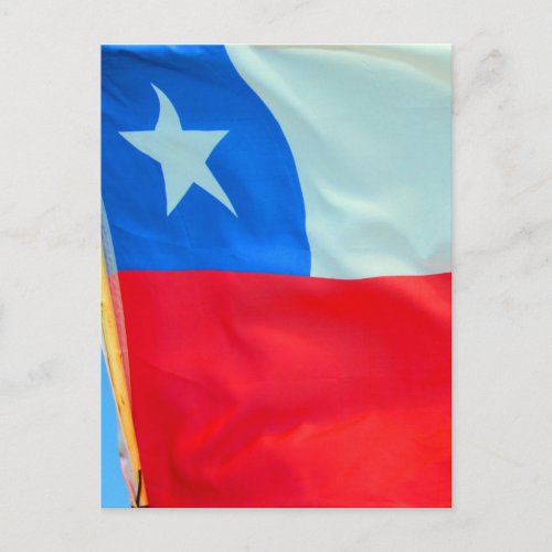 chilean flag postcard