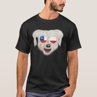 Chilean Flag Pyrenean Shepherd Dog Chile Pocket T-Shirt