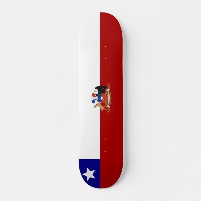 Chilean flag skateboard (Front)
