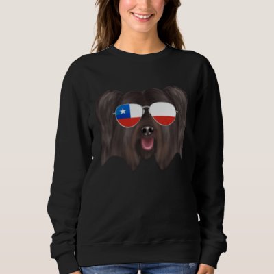 Chilean Flag Skye Terrier Dog Chile Pocket Sweatshirt
