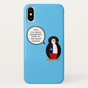 Chilean Flag Wildlife Penguin Personalized Gift iPhone X Case