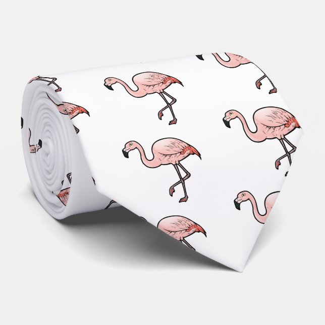 Chilean Flamingo Tie (Rolled)