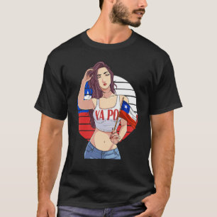 Chilean Girl Latino Pride   Chile Flag Proud Ya Po T-Shirt