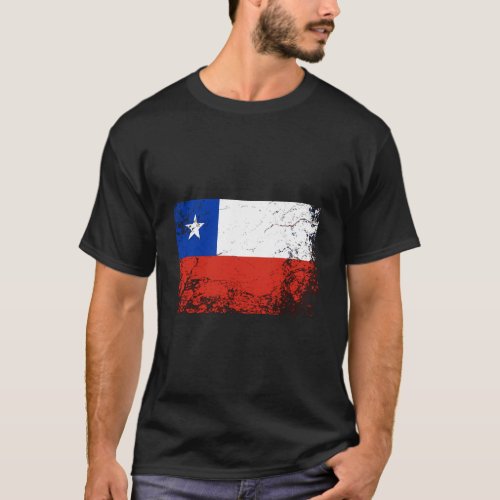 Chilean National Flag Vintage Chile Flag Gift T_Shirt