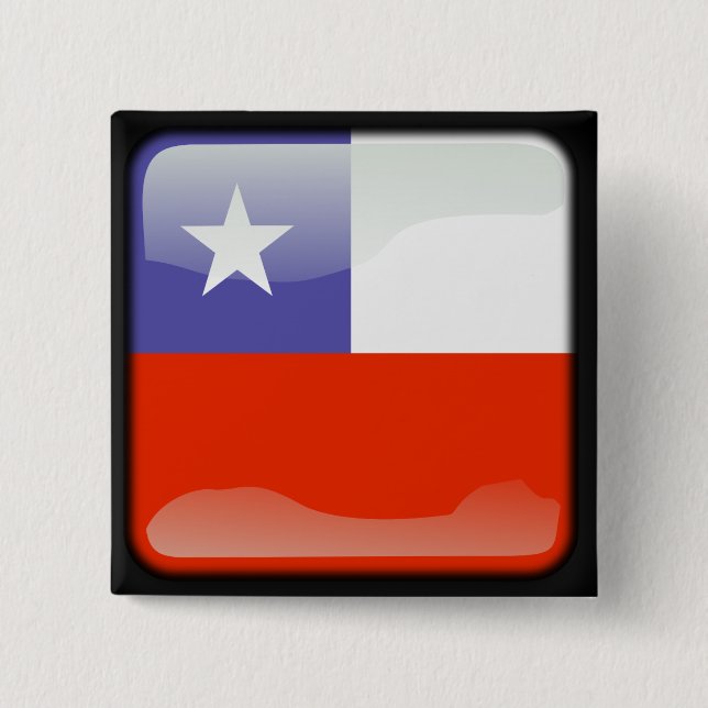 Chilean polished flag button (Front)