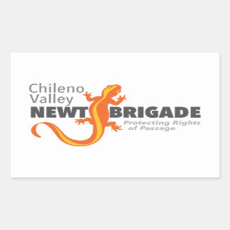 Chileno Valley Newt Brigade Rectangular Sticker