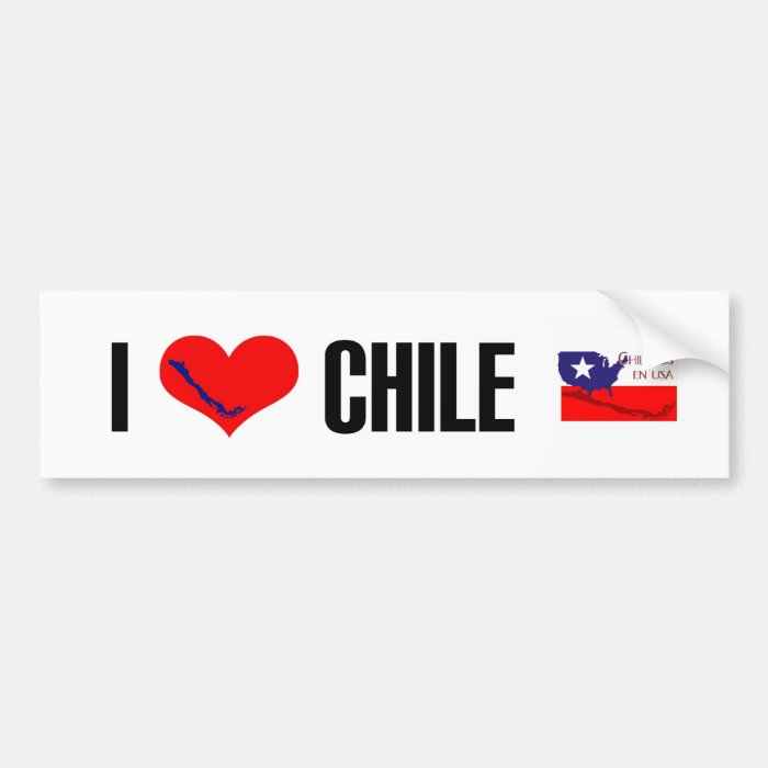 Chilenos en USA logo bumpter sticker Bumper Sticker