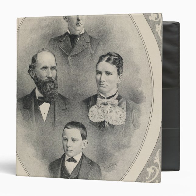 Chiles family portraits binder (Front/Inside)