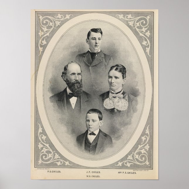 Chiles family portraits poster (Front)