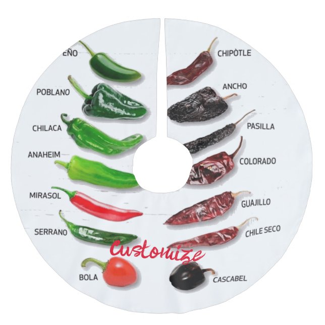 Chiles Fresh and Dry Thunder_Cove Brushed Polyester Tree Skirt (Front)