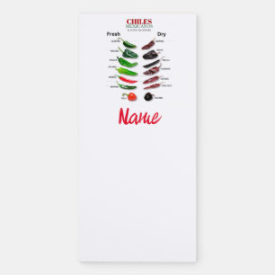 Chiles Fresh and Dry Thunder_Cove Magnetic Notepad