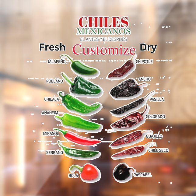 Chiles Fresh and Dry Thunder_Cove  Window Cling (Sheet 2)