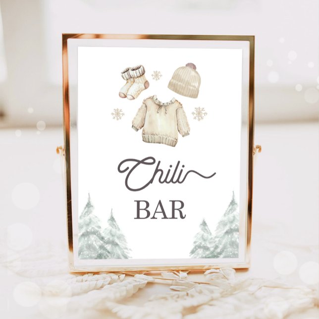 Chili Bar Food Winter Baby It's Cold Outside Poster (Creator Uploaded)