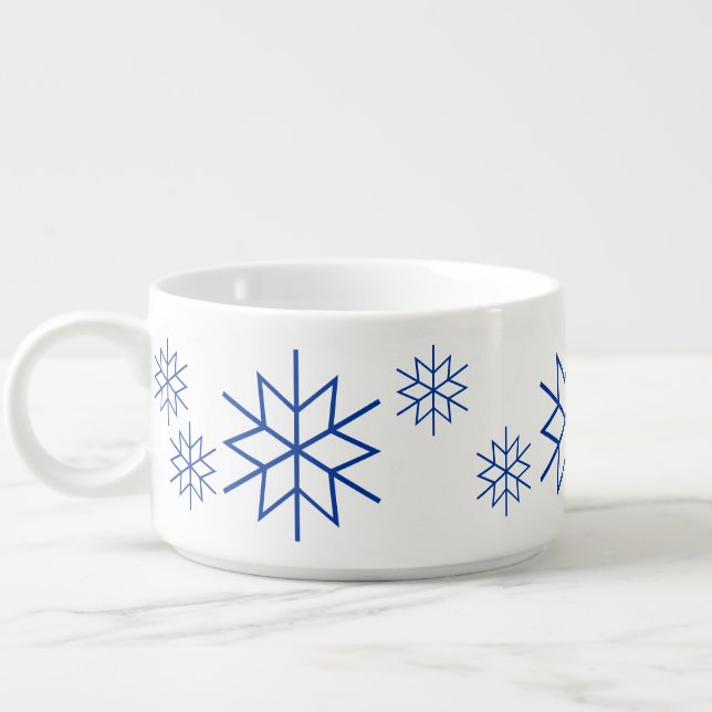 Chili Bowl - Blue Snowflakes (Right)