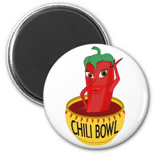 Chili Bowl Cartoon Drawing Magnet
