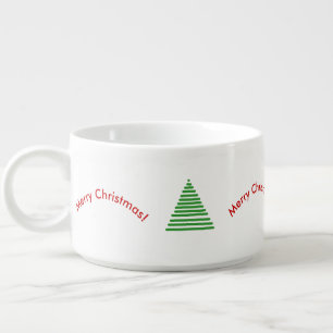 Chili Bowl - Christmas Trees with Curved Text