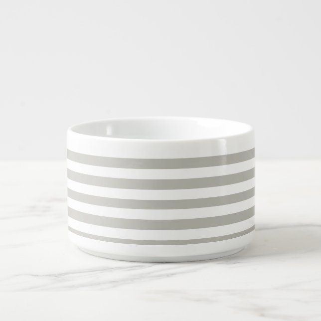 Chili Bowl Gray & White Stripe (Center)