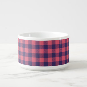 Chili Bowl Hot Pink Magenta Indigo Buffalo Plaid