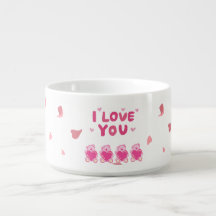 Chili Bowl"I love you"love message ,cute Bears