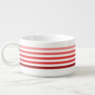 Chili Bowl - Lines in Shades of Red