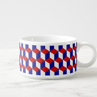 Chili Bowl - Red, white, blue blocks