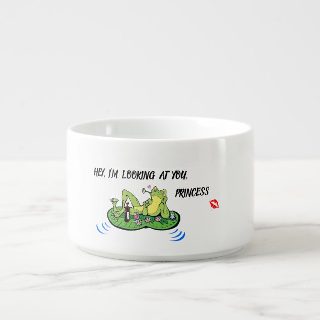 Chili Bowl Valentine's Day  Funny Love Kiss Frog (Center)