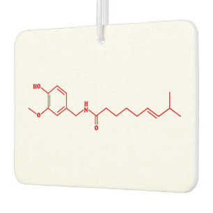Chili Capsaicin Molecular Chemical Formula Air Freshener