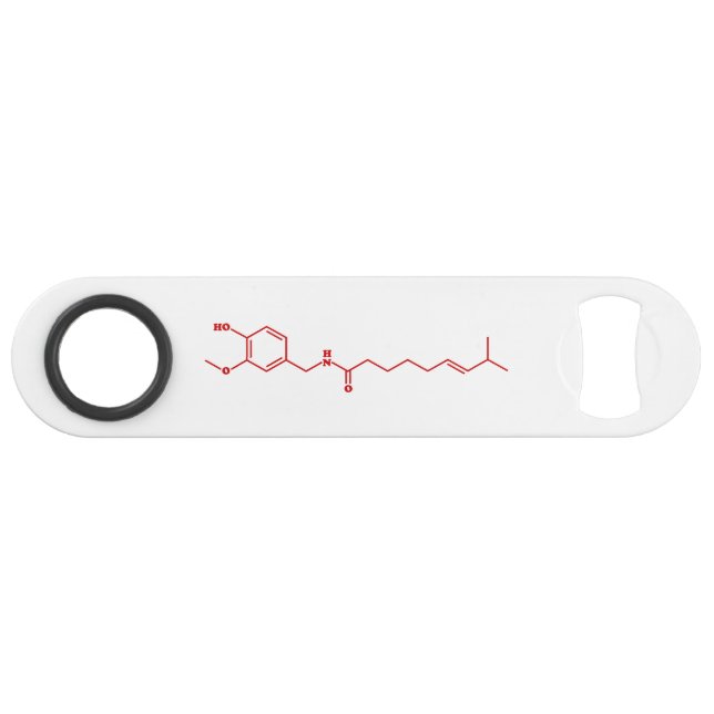 Chili Capsaicin Molecular Chemical Formula Bar Key (Front (Horizontal))