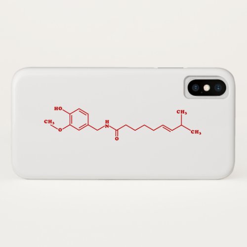 Chili Capsaicin Molecular Chemical Formula iPhone X Case