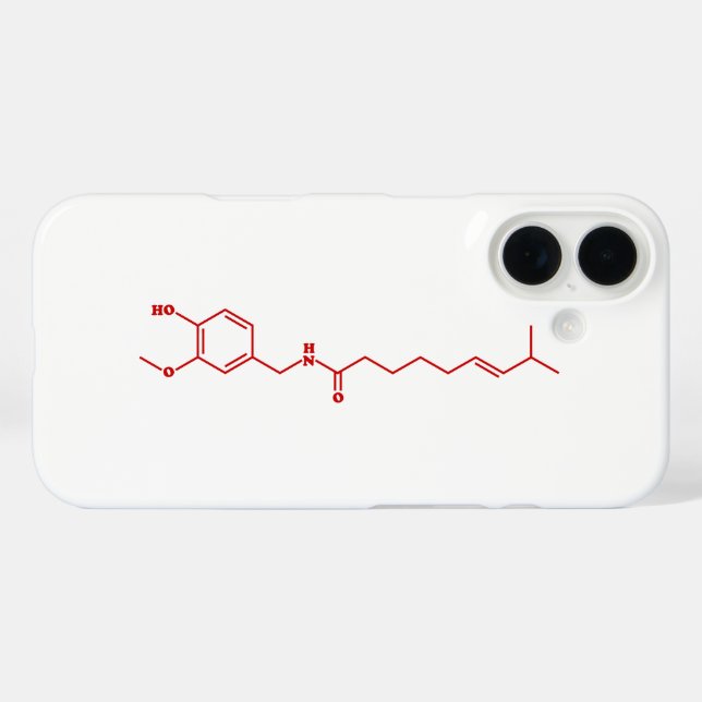Chili Capsaicin Molecular Chemical Formula Case-Mate iPhone Case (Back (Horizontal))
