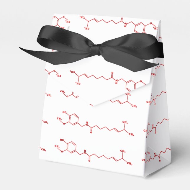Chili Capsaicin Molecular Chemical Formula Favor Boxes (Front Side)