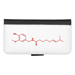 Chili Capsaicin Molecular Chemical Formula iPhone 8/7 Wallet Case