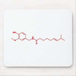 Chili Capsaicin Molecular Chemical Formula Mouse Pad
