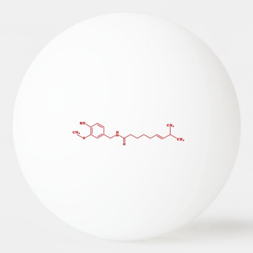 Chili Capsaicin Molecular Chemical Formula Ping Pong Ball