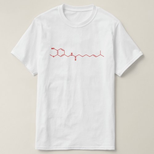 Chili Capsaicin Molecular Chemical Formula T_Shirt
