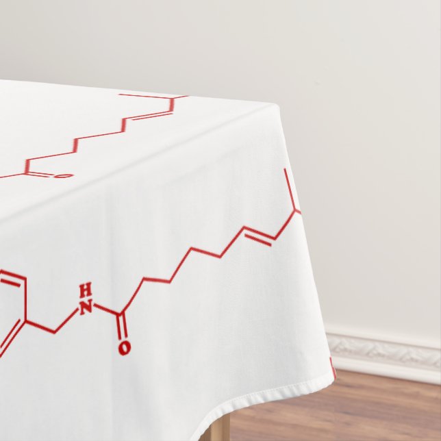 Chili Capsaicin Molecular Chemical Formula Tablecloth (In Situ)