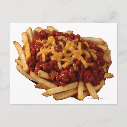 Chili cheese fries postcard