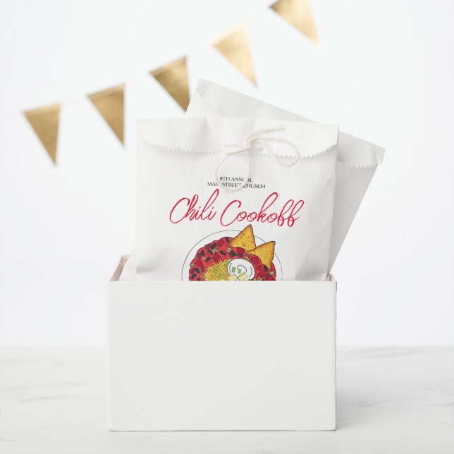 Chili Chilli Soup Cookoff Competition Supper Food Favor Bag (Party)