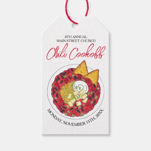 Chili Chilli Soup Cookoff Competition Supper Food Gift Tags