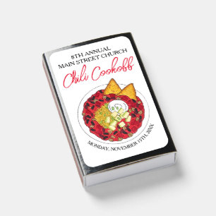 Chili Chilli Soup Cookoff Competition Supper Food Matchboxes