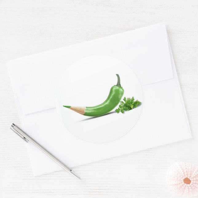 Chili Classic Round Sticker (Envelope)