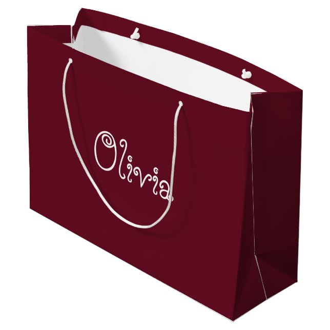 Chili Color Baby Shower Gift Bag (Back Angled)