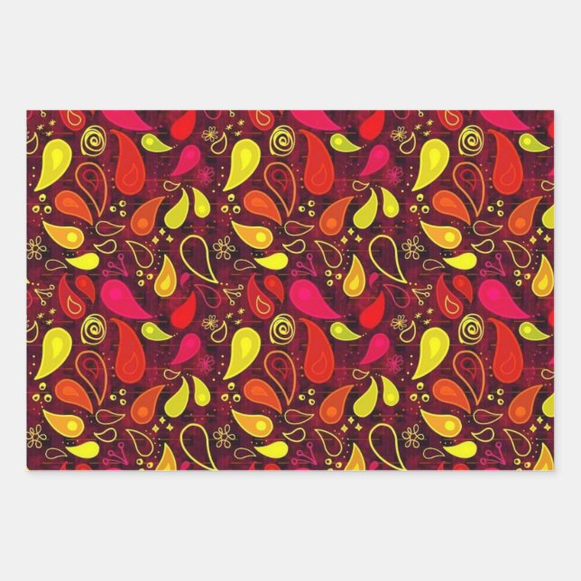 Chili Colors Wrapping Paper Sheets (Front)