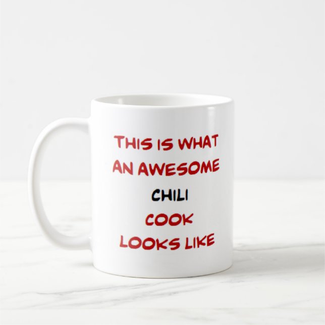 chili cook, awesome coffee mug (Left)