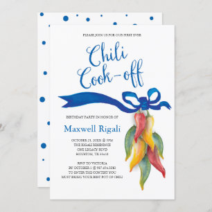 Chili Cook Off Adult Birthday Invitation
