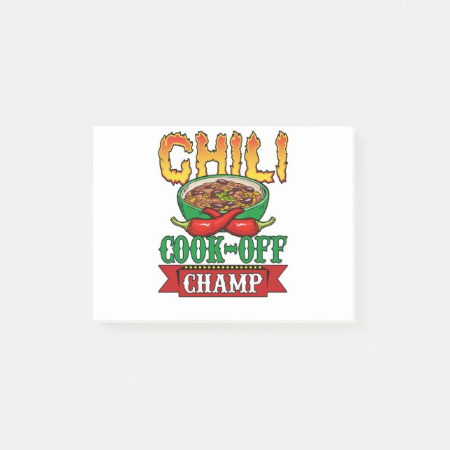 Chili Cook Off Champ Competition Winner Post-it Notes (Front)