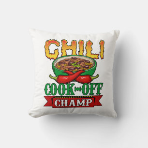 Chili Cook Off Champ Competition Winner Throw Pillow