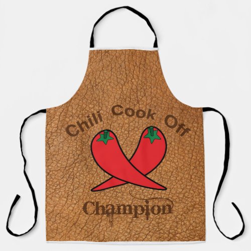 Chili Cook Off Champion leather pattern apron